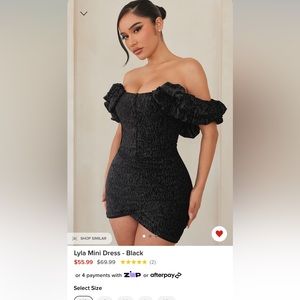 Lyla mini black dress